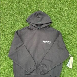 Fear of God Essentials Hoodie Black FW24